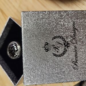 Premier Designs Elegant Silver and Black Ring